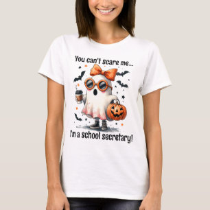 Personalisiert School Secretary Halloween Ghost T-Shirt