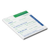 Personalisiert School Student Eltern Notepad Notizblock (angewinkelt)