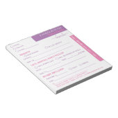 Personalisiert School Student Eltern Notepad Notizblock (angewinkelt)