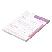 Personalisiert School Student Eltern Notepad Notizblock (Rotiert)
