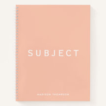 Personalisiert School Subject Boho Blush Pink
