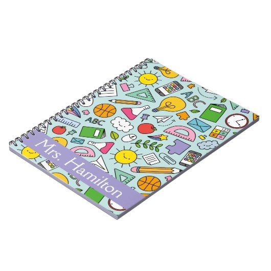 Personalisiert School Supplements Notebook Notizblock (Linke Seite)