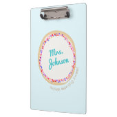 Personalisiert School Teacher Klemmbrett (Links)