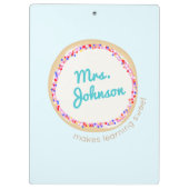 Personalisiert School Teacher Klemmbrett (Rückseite)
