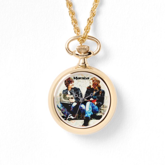 Personalisiert School Themed Teens Collage Armbanduhr (Vorderseite)