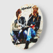 Personalisiert School Themed Teens Collage Große Wanduhr (Winkel)