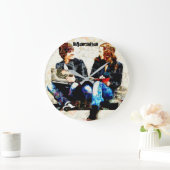 Personalisiert School Themed Teens Collage Große Wanduhr (Zuhause)