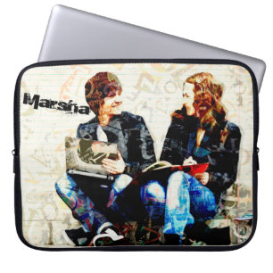 Personalisiert School Themed Teens Collage Laptopschutzhülle