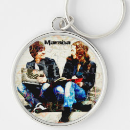 Personalisiert School Themed Teens Collage Schlüsselanhänger