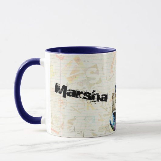 Personalisiert School Themed Teens Collage Tasse (Links)