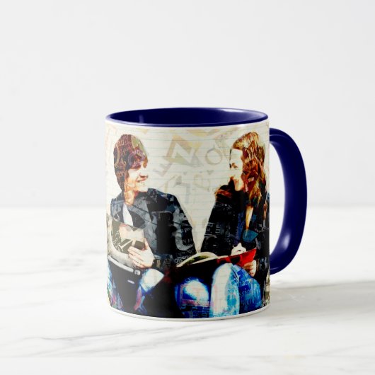 Personalisiert School Themed Teens Collage Tasse (VorderseiteRechts)