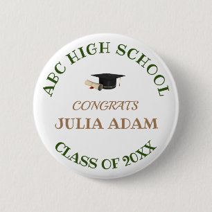 Personalisiert School Uni-Abschluß Celebration Button