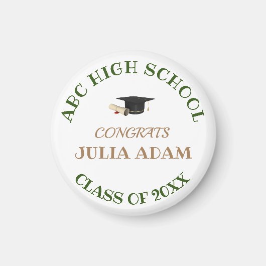 Personalisiert School Uni-Abschluß Celebration Magnet (Vorne)