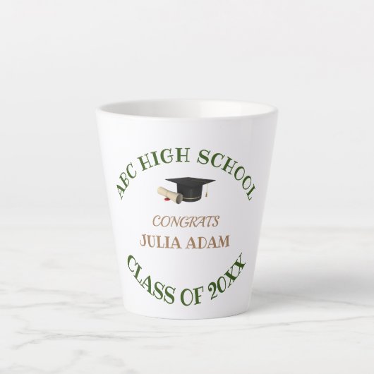 Personalisiert School Uni-Abschluß Celebration Milchtasse (Vorderseite)