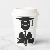 Personalisiert School Uni-Abschluß Celebration Pappbecher (Rückseite)