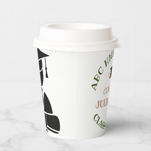 Personalisiert School Uni-Abschluß Celebration Pappbecher (Rechts)