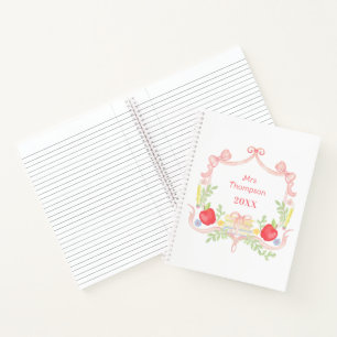 Personalisiert School Wappen   Klassenlehrer Notizblock