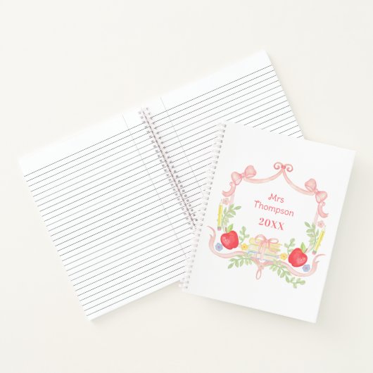 Personalisiert School Wappen | Klassenlehrer Notizblock (Innenseite)