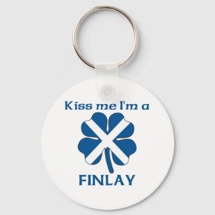 Personalisiert schottischer Kiss Me I'm Finlay Schlüsselanhänger