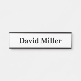 Personalisiert Schwarz auf Weiß Türschild