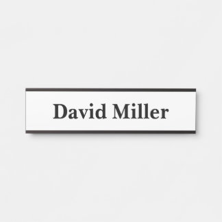 Personalisiert Schwarz auf Weiß Türschild
