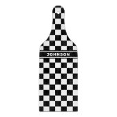 Personalisiert schwarz geprüft schneidebrett (Vorderseite)