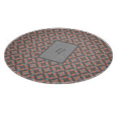 Personalisiert, schwarz, grau und orange schneidebrett (Ecke)