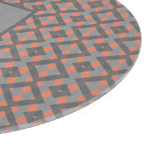 Personalisiert, schwarz, grau und orange schneidebrett (Ecke)