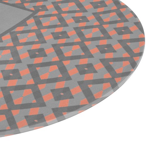 Personalisiert, schwarz, grau und orange schneidebrett (Ecke)