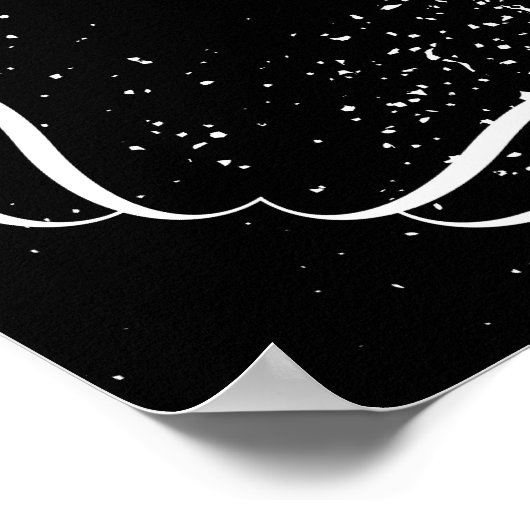 Personalisiert Schwarz Herzlich willkommen auf dem Poster (Ecke)