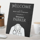 Personalisiert Schwarz Herzlich willkommen bei der Sockelschild (In Situ)