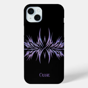 Personalisiert Schwarz mit Lila Stammesdesign Case-Mate iPhone Hülle