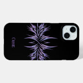 Personalisiert Schwarz mit Lila Stammesdesign Case-Mate iPhone Hülle (Rückseite (Horizontal))