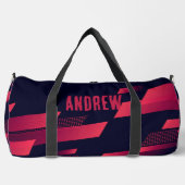 Personalisiert Schwarz/Rot Duffle Bag (Vorderseite)