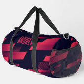 Personalisiert Schwarz/Rot Duffle Bag (Rechte Ecke)