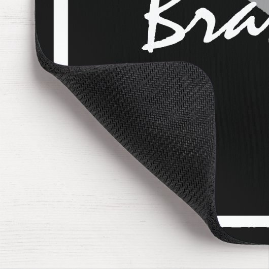 Personalisiert Schwarz & Silber Mousepad günstig (Ecke)