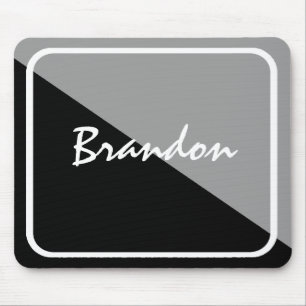Personalisiert Schwarz & Silber Mousepad günstig