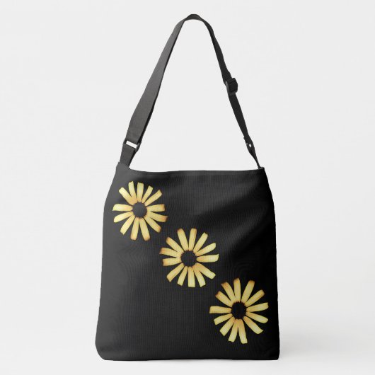 Personalisiert Schwarz und Gelb Tragetaschen Mit Langen Trägern (Rückseite)