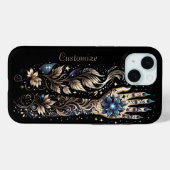 Personalisiert Schwarz und Gold Hand Tattoo Case-Mate iPhone Hülle (Rückseite (Horizontal))