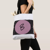 Personalisiert, schwarz und rosa gestreift tasche (Von Nahem)