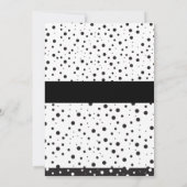 Personalisiert, schwarz und weiß, Babydusche Einladung (Rückseite)