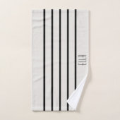 Personalisiert, schwarz und weiß gestreift badhandtuch set (Handtuch)