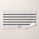 Personalisiert, schwarz und weiß gestreift badhandtuch set (Handtuch)