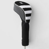 Personalisiert, schwarz und weiß gestrichen golf headcover (angewinkelt)