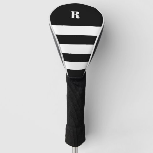Personalisiert, schwarz und weiß gestrichen golf headcover (Vorderseite)