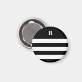 Personalisiert, schwarz und weiß gestrichen magnet (Vorderseite/Rückseite)