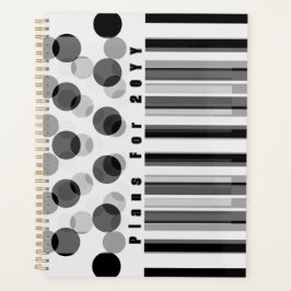 Personalisiert Schwarz und Weiß Inspiriert Geometr Planer