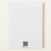 Personalisiert Schwarz und Weiß Inspiriert Geometr Planer (Rückseite)