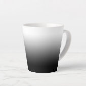 Personalisiert Schwarz und Weiß Ombre Milchtasse (Rechte Ecke)