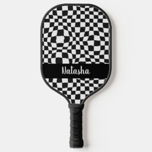 Personalisiert Schwarz und Weiß verschraubt Pickleball Schläger